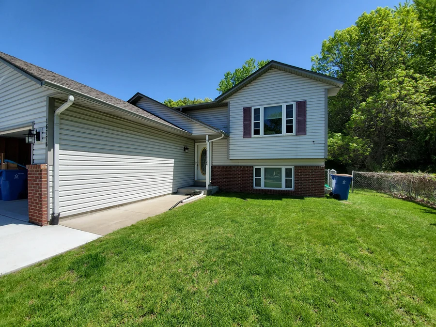 front facing house with no landscaping